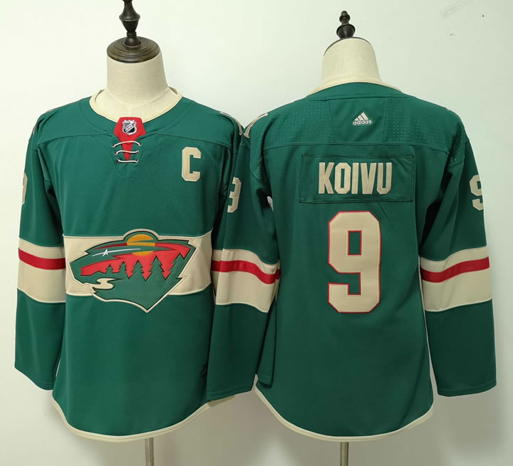 Women Wild 9 Mikko Koivu Green Adidas Jersey,We sell and wholesale Women Wild 9 Mikko Koivu Green Adidas Jersey on line form chian!
