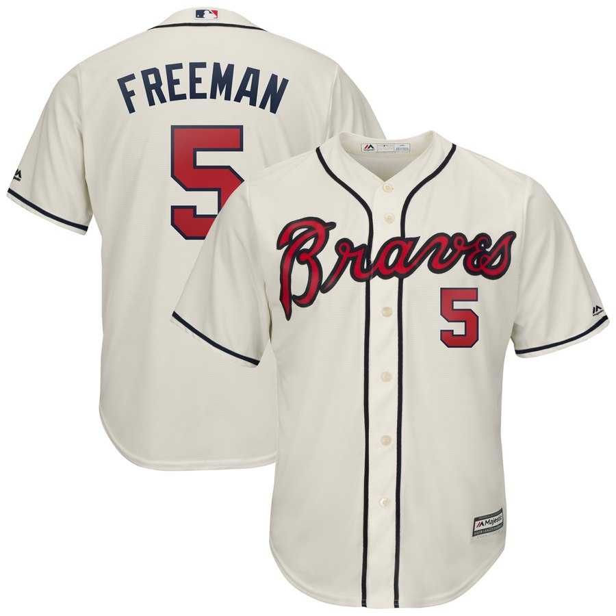 Braves 5 Freddie Freeman Cream Cool Base Jersey Dzhi,We sell and wholesale Braves 5 Freddie Freeman Cream Cool Base Jersey Dzhi on line form chian!
