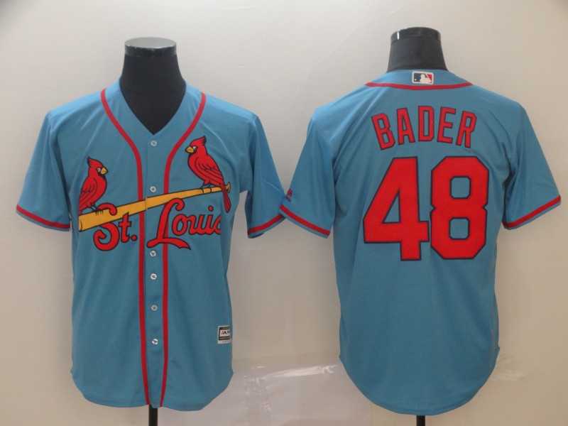 Cardinals 48 Harrison Bader Light Blue Cool Base Jersey,We sell and wholesale Cardinals 48 Harrison Bader Light Blue Cool Base Jersey on line form chian!