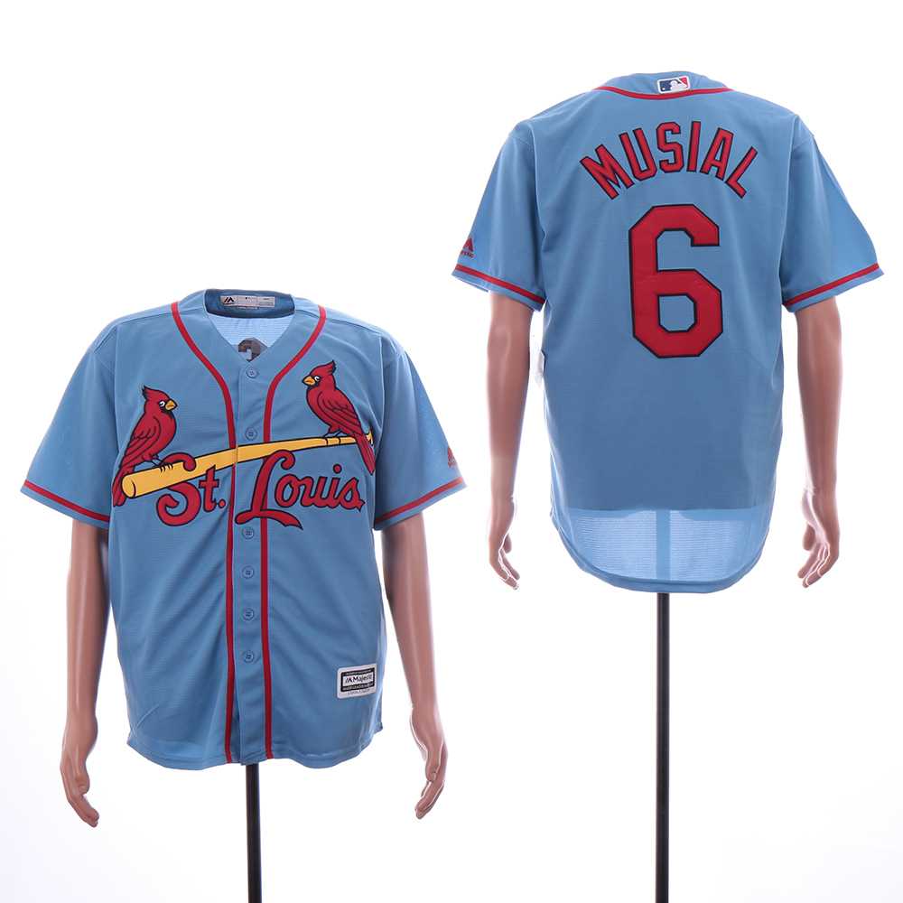 Cardinals 6 Stan Musial Light Blue Cool Base Jersey,We sell and wholesale Cardinals 6 Stan Musial Light Blue Cool Base Jersey on line form chian!