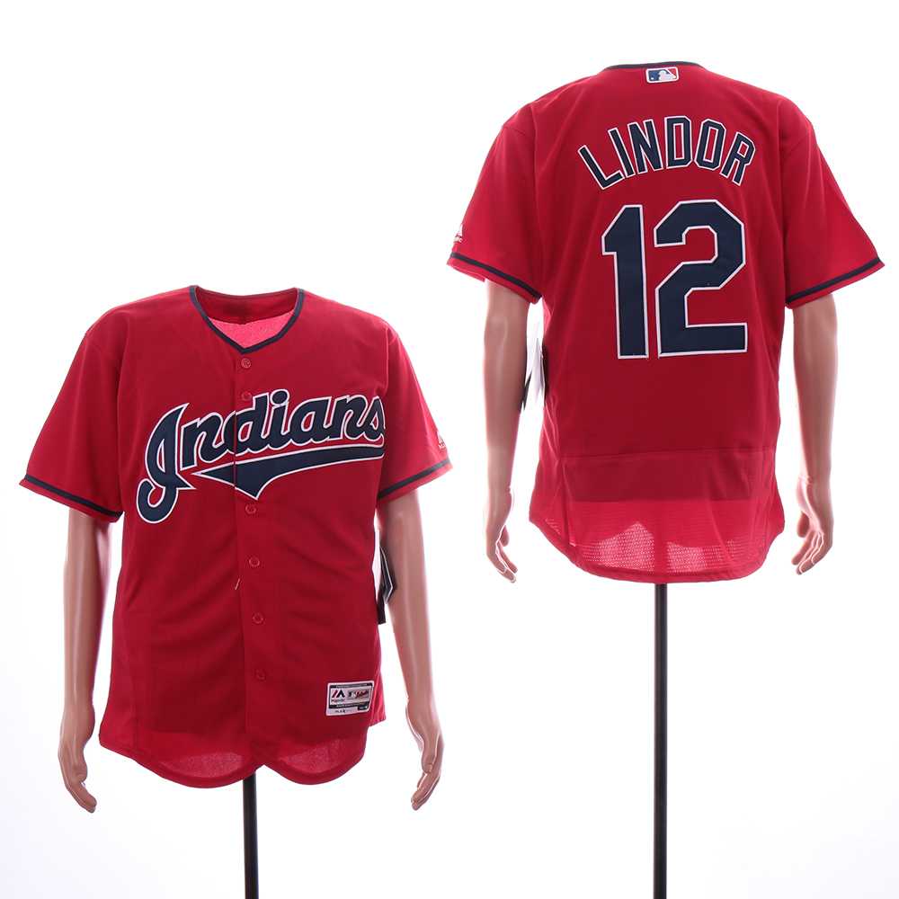 Indians 12 Francisco Lindor Red Flexbase Jersey,We sell and wholesale Indians 12 Francisco Lindor Red Flexbase Jersey on line form chian!