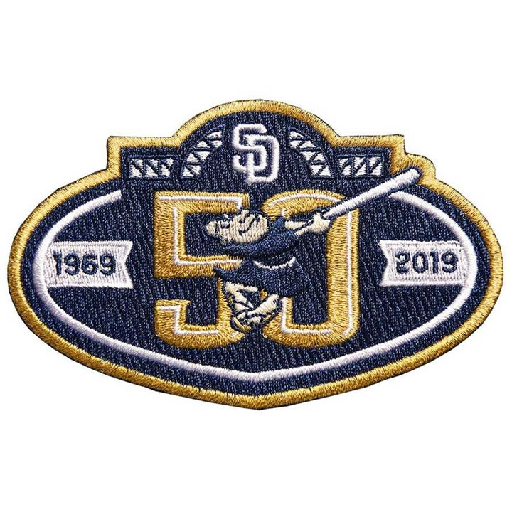 MLB San Diego Padres 50th anniversary Navy Patch,We sell and wholesale MLB San Diego Padres 50th anniversary Navy Patch on line form chian!