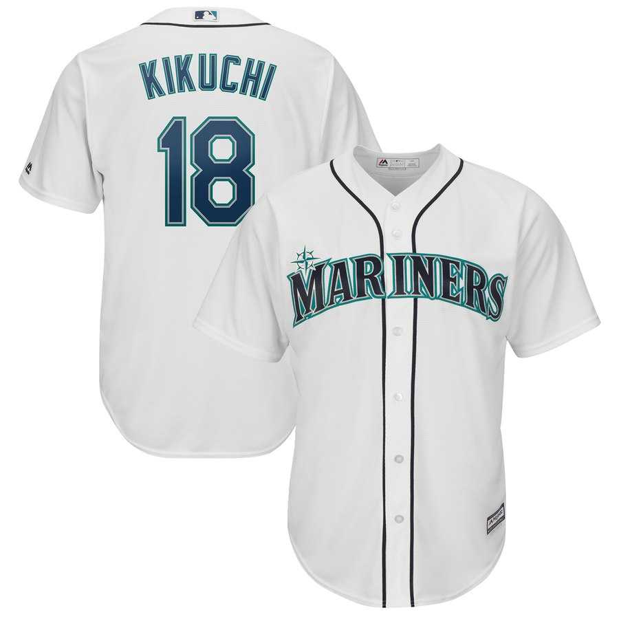 Mariners 18 Yusei Kikuchi White Cool Base Jersey Dzhi,We sell and wholesale Mariners 18 Yusei Kikuchi White Cool Base Jersey Dzhi on line form chian!