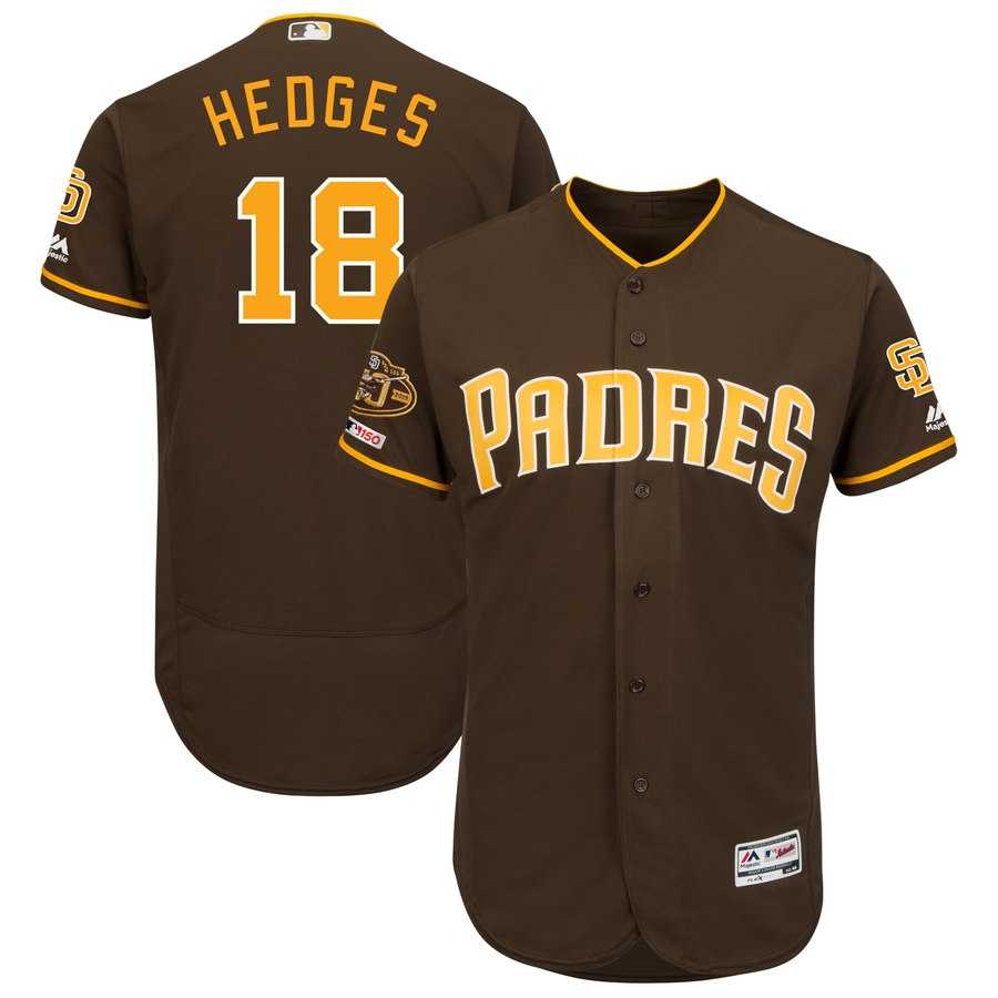 Padres 18 Austin Hedges Brown 50th Anniversary and 150th Patch FlexBase Jersey Dzhi,We sell and wholesale Padres 18 Austin Hedges Brown 50th Anniversary and 150th Patch FlexBase Jersey Dzhi on line form chian!