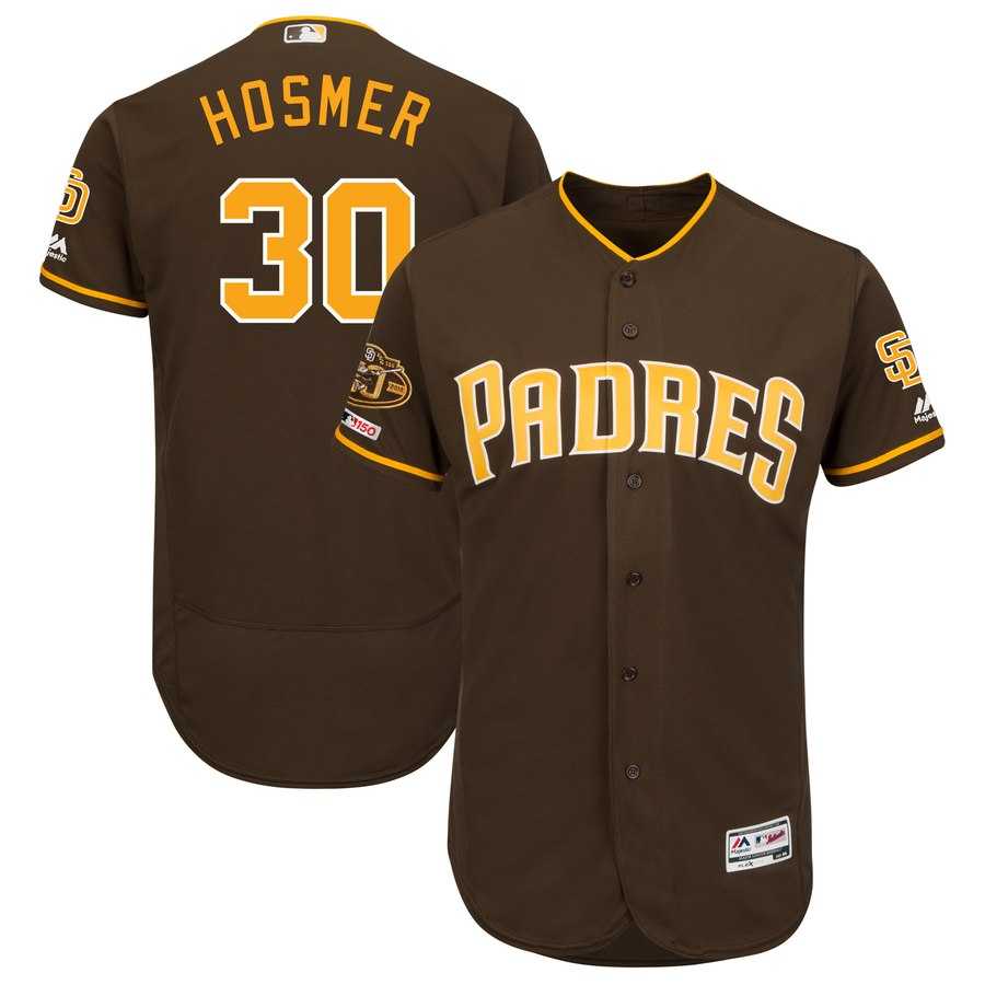 Padres 30 Eric Hosmer Brown 50th Anniversary and 150th Patch FlexBase Jersey Dzhi,We sell and wholesale Padres 30 Eric Hosmer Brown 50th Anniversary and 150th Patch FlexBase Jersey Dzhi on line form chian!