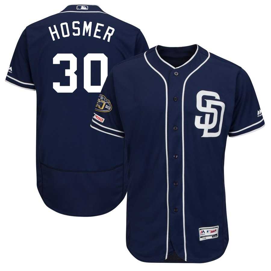 Padres 30 Eric Hosmer Navy 50th Anniversary and 150th Patch FlexBase Jersey Dzhi,We sell and wholesale Padres 30 Eric Hosmer Navy 50th Anniversary and 150th Patch FlexBase Jersey Dzhi on line form chian!