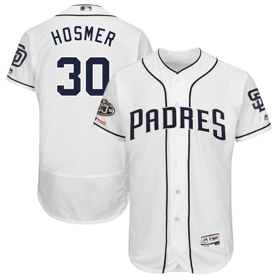 Padres 30 Eric Hosmer White 50th Anniversary and 150th Patch FlexBase Jersey Dzhi,We sell and wholesale Padres 30 Eric Hosmer White 50th Anniversary and 150th Patch FlexBase Jersey Dzhi on line form chian!