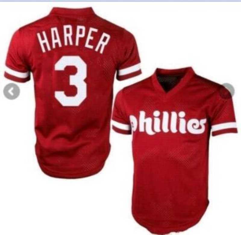 Phillies 3 Bryce Harper Red Mesh Throwback Jersey Dzhi,We sell and wholesale Phillies 3 Bryce Harper Red Mesh Throwback Jersey Dzhi on line form chian!