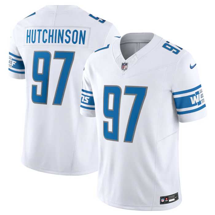 Men & Women & Youth Detroit Lions #97 Aidan Hutchinson White 2023 F.U.S.E. Vapor Untouchable Limited Stitched Jersey,We sell and wholesale Men & Women & Youth Detroit Lions #97 Aidan Hutchinson White 2023 F.U.S.E. Vapor Untouchable Limited Stitched Jersey on line form chian!