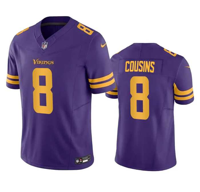 Men & Women & Youth Minnesota Vikings #8 Kirk Cousins Purple 2023 F.U.S.E. Color Rush Stitched Jersey,We sell and wholesale Men & Women & Youth Minnesota Vikings #8 Kirk Cousins Purple 2023 F.U.S.E. Color Rush Stitched Jersey on line form chian!