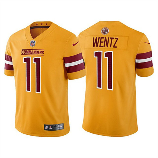 Men & Women & Youth Washington Commanders 11 Carson Wentz Gold Vapor Untouchable Stitched Football Jersey,We sell and wholesale Men & Women & Youth Washington Commanders 11 Carson Wentz Gold Vapor Untouchable Stitched Football Jersey on line form chian!