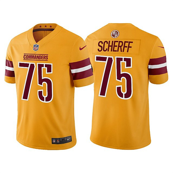 Men & Women & Youth Washington Commanders 75 Brandon Scherff Gold Vapor Untouchable Stitched Football Jersey,We sell and wholesale Men & Women & Youth Washington Commanders 75 Brandon Scherff Gold Vapor Untouchable Stitched Football Jersey on line form chian!