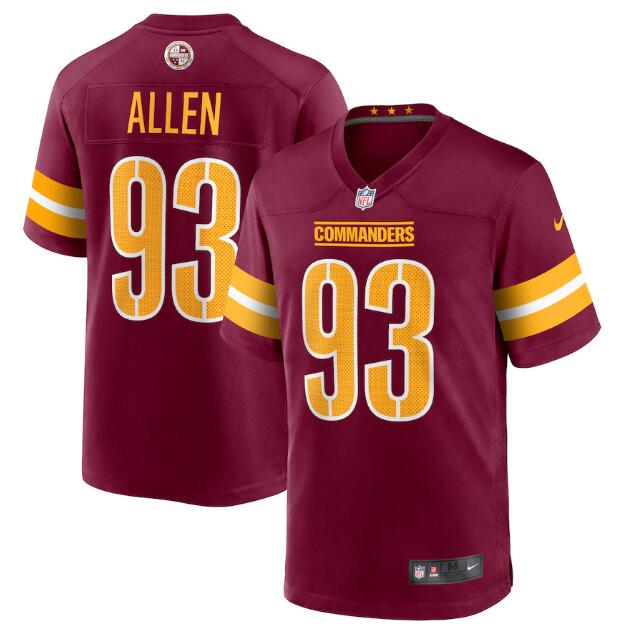 Men & Women & Youth Washington Commanders 93 Jonathan Allen 2022 Burgundy Game Stitched Jersey,We sell and wholesale Men & Women & Youth Washington Commanders 93 Jonathan Allen 2022 Burgundy Game Stitched Jersey on line form chian!