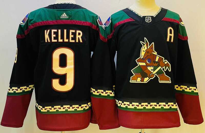 Men's Arizona Coyotes #9 Clayton Keller Black Alternate Authentic Jersey,We sell and wholesale Men's Arizona Coyotes #9 Clayton Keller Black Alternate Authentic Jersey on line form chian!