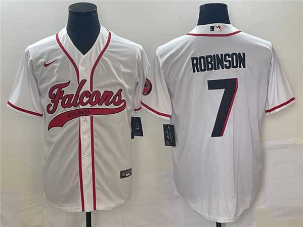 Men's Atlanta Falcons #7 Bijan Robinson White With Patch Cool Base Stitched Baseball Jersey,We sell and wholesale Men's Atlanta Falcons #7 Bijan Robinson White With Patch Cool Base Stitched Baseball Jersey on line form chian!