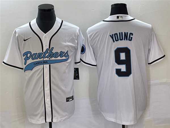 Men's Carolina Panthers #9 Bryce Young White With Patch Cool Base Stitched Baseball Jersey,We sell and wholesale Men's Carolina Panthers #9 Bryce Young White With Patch Cool Base Stitched Baseball Jersey on line form chian!