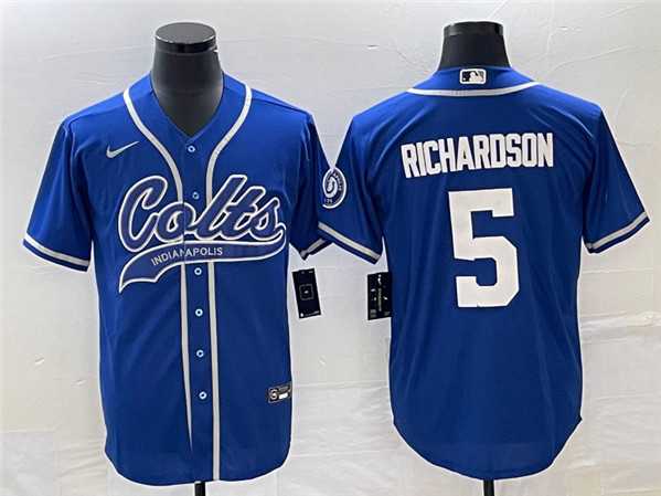 Men's Indianapolis Colts #5 Anthony Richardson Royal Cool Base Stitched Baseball Jersey,We sell and wholesale Men's Indianapolis Colts #5 Anthony Richardson Royal Cool Base Stitched Baseball Jersey on line form chian!