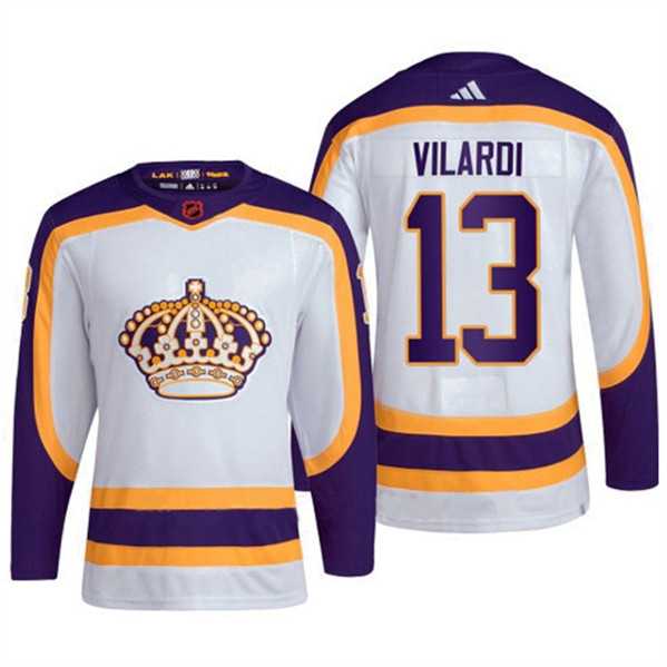 Men's Los Angeles Kings #13 Gabriel Vilardi White 2022 Reverse Retro Stitched Jersey Dzhi,We sell and wholesale Men's Los Angeles Kings #13 Gabriel Vilardi White 2022 Reverse Retro Stitched Jersey Dzhi on line form chian!