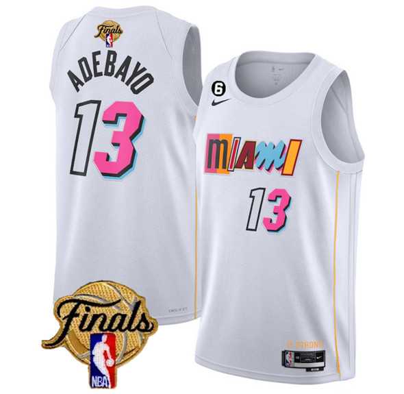 Men's Miami Heat #13 Bam Adebayo White 2023 Finals City Edition With NO.6 Patch Stitched Basketball Jersey Dzhi,We sell and wholesale Men's Miami Heat #13 Bam Adebayo White 2023 Finals City Edition With NO.6 Patch Stitched Basketball Jersey Dzhi on line form chian!