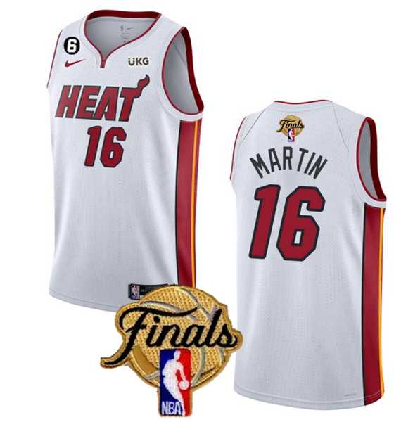 Men's Miami Heat #16 Caleb Martin White 2023 Finals Association Edition With NO.6 Patch Stitched Basketball Jersey Dzhi,We sell and wholesale Men's Miami Heat #16 Caleb Martin White 2023 Finals Association Edition With NO.6 Patch Stitched Basketball Jersey Dzhi on line form chian!
