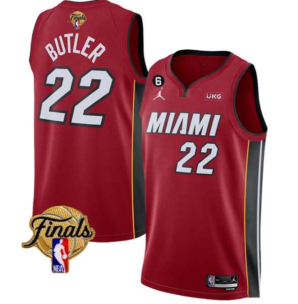 Men's Miami Heat #22 Jimmy Butler Red 2023 Finals Statement Edition With NO.6 Patch Stitched Basketball Jersey Dzhi,We sell and wholesale Men's Miami Heat #22 Jimmy Butler Red 2023 Finals Statement Edition With NO.6 Patch Stitched Basketball Jersey Dzhi on line form chian!