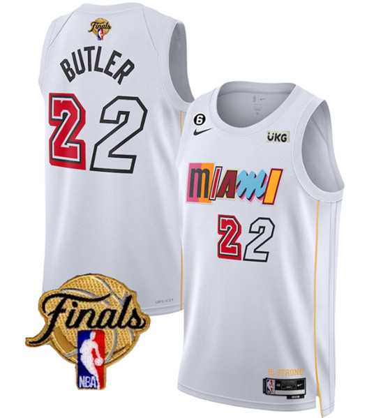 Men's Miami Heat #22 Jimmy Butler White 2023 Finals City Edition With NO.6 Patch Stitched Basketball Jersey Dzhi,We sell and wholesale Men's Miami Heat #22 Jimmy Butler White 2023 Finals City Edition With NO.6 Patch Stitched Basketball Jersey Dzhi on line form chian!