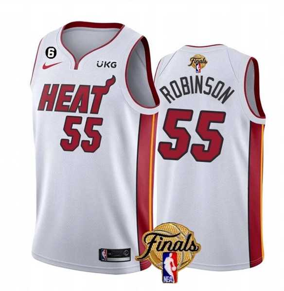 Men's Miami Heat #55 Duncan Robinson White 2023 Finals Association Edition With NO.6 Patch Stitched Basketball Jersey Dzhi,We sell and wholesale Men's Miami Heat #55 Duncan Robinson White 2023 Finals Association Edition With NO.6 Patch Stitched Basketball Jersey Dzhi on line form chian!