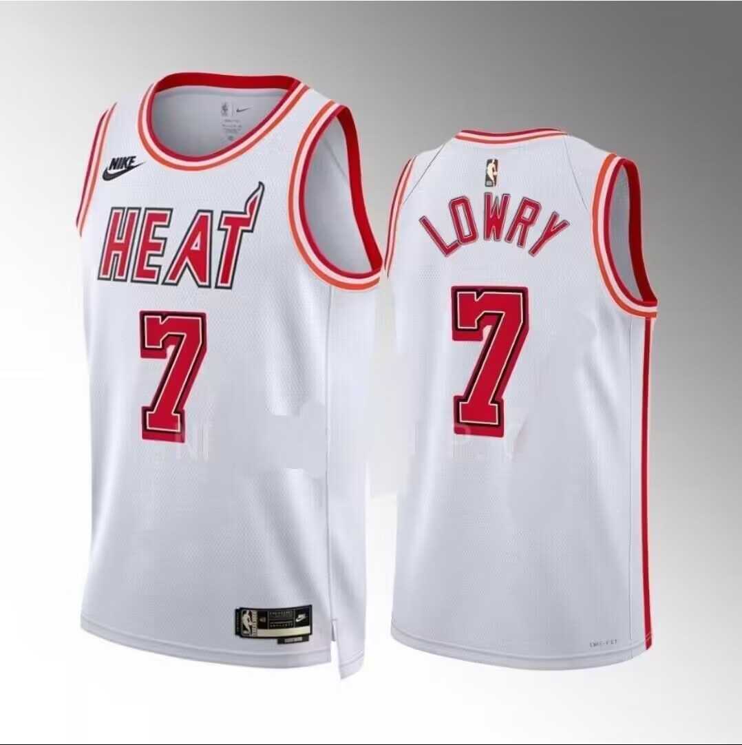 Men's Miami Heat #7 Kyle Lowry White Classic Edition Stitched Basketball Jersey Dzhi,We sell and wholesale Men's Miami Heat #7 Kyle Lowry White Classic Edition Stitched Basketball Jersey Dzhi on line form chian!