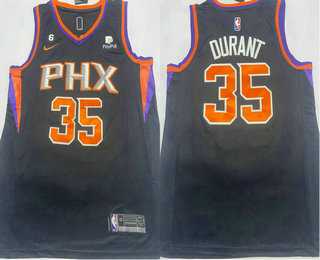 Men's Phoenix Suns #35 Kevin Durant Black 6 Patch Sponsor Icon Swingman Jersey,We sell and wholesale Men's Phoenix Suns #35 Kevin Durant Black 6 Patch Sponsor Icon Swingman Jersey on line form chian!