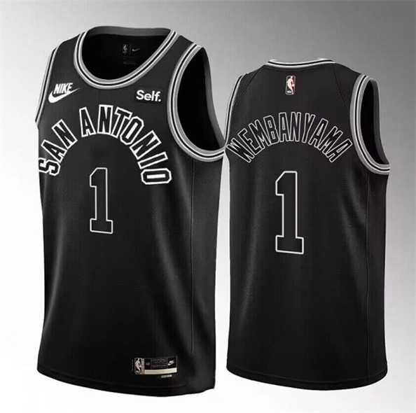 Men's San Antonio Spurs #1 Victor Wembanyama Black 2022-23 Classic Edition Stitched Basketball Jersey Dzhi,We sell and wholesale Men's San Antonio Spurs #1 Victor Wembanyama Black 2022-23 Classic Edition Stitched Basketball Jersey Dzhi on line form chian!
