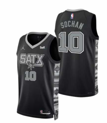 Men's San Antonio Spurs #10 Jeremy Sochan 2022-23 Black Stitched Jersey Dzhi,We sell and wholesale Men's San Antonio Spurs #10 Jeremy Sochan 2022-23 Black Stitched Jersey Dzhi on line form chian!