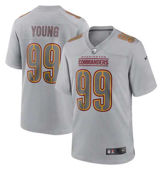 Men's Washington Commanders #99 Chase Young Gray Atmosphere Fashion Stitched Game Jersey Dyin,We sell and wholesale Men's Washington Commanders #99 Chase Young Gray Atmosphere Fashion Stitched Game Jersey Dyin on line form chian!
