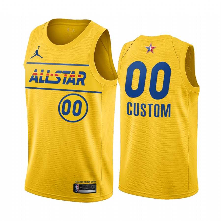 Men & Youth Customized 2021 Nike All-Star Jordan Brand Gold Game Swingman Finished Jersey,We sell and wholesale Men & Youth Customized 2021 Nike All-Star Jordan Brand Gold Game Swingman Finished Jersey on line form chian!