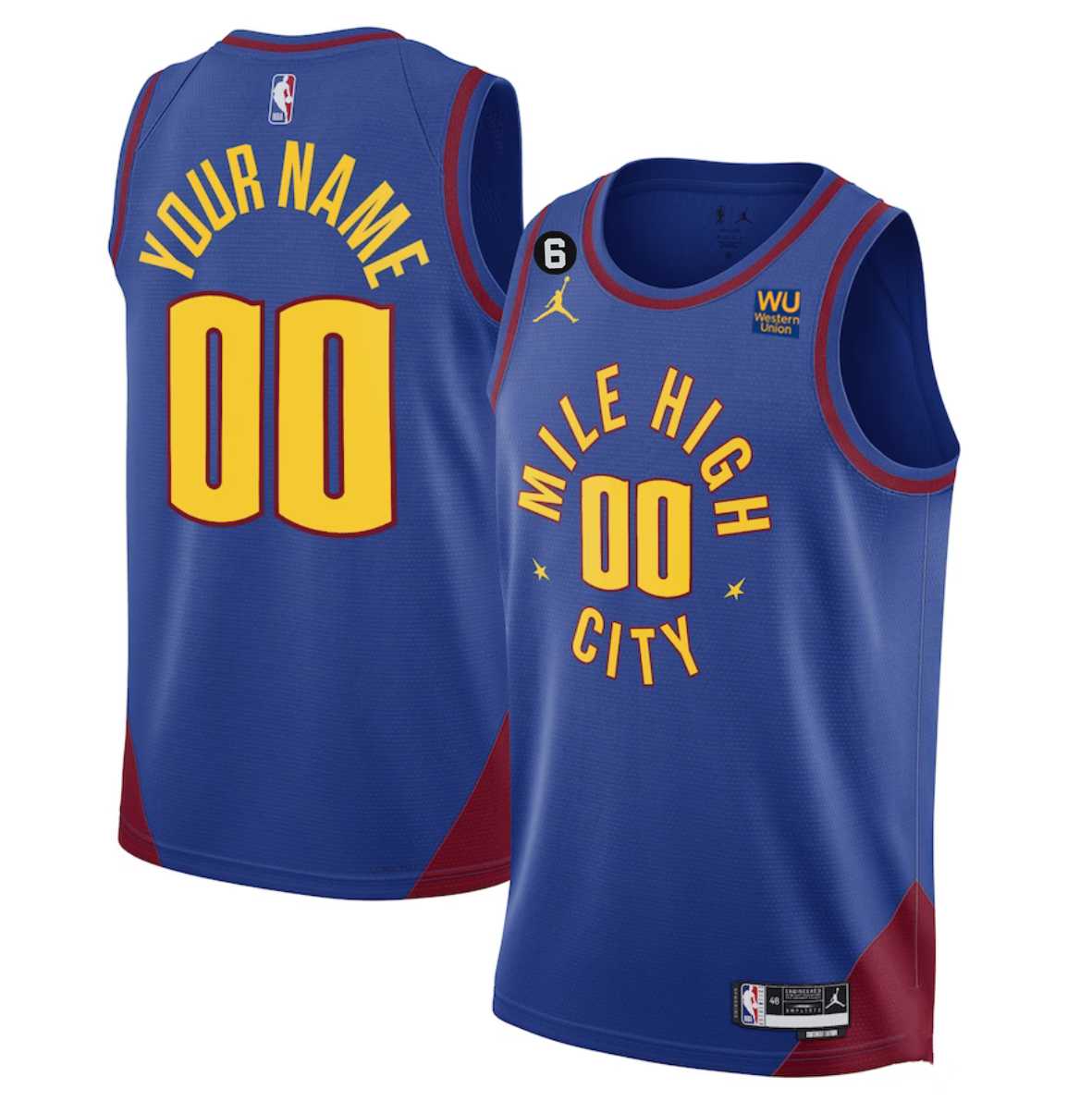 Men & Youth Customized Denver Nuggets Active Player Blue 2022-23 Statement Edition With NO.6 Patch Stitched Jersey,We sell and wholesale Men & Youth Customized Denver Nuggets Active Player Blue 2022-23 Statement Edition With NO.6 Patch Stitched Jersey on line form chian!
