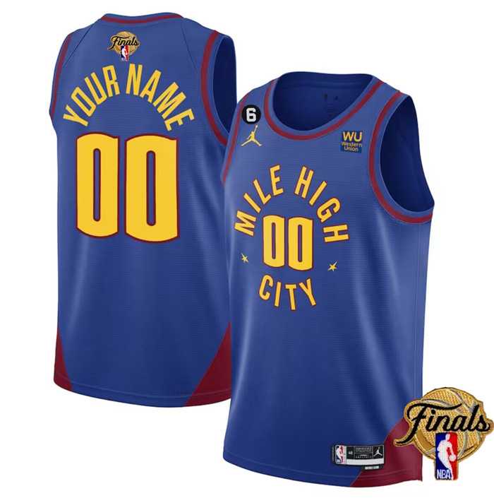 Men & Youth Customized Denver Nuggets Active Player Blue 2023 Finals Statement Edition With NO.6 Patch Stitched Jersey,We sell and wholesale Men & Youth Customized Denver Nuggets Active Player Blue 2023 Finals Statement Edition With NO.6 Patch Stitched Jersey on line form chian!