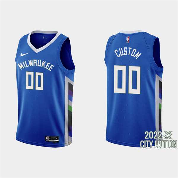 Men & Youth Customized Milwaukee Bucks Active 2022-23 City Edition Blue Stitched Jersey,We sell and wholesale Men & Youth Customized Milwaukee Bucks Active 2022-23 City Edition Blue Stitched Jersey on line form chian!
