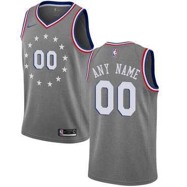 Men & Youth Customized Philadelphia 76ers Swingman Gray Nike City Edition Jersey,We sell and wholesale Men & Youth Customized Philadelphia 76ers Swingman Gray Nike City Edition Jersey on line form chian!