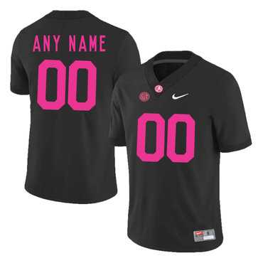 Men's Alabama Crimson Tide Black Customized 2017 Breast Cancer Awareness College Football Jersey,We sell and wholesale Men's Alabama Crimson Tide Black Customized 2017 Breast Cancer Awareness College Football Jersey on line form chian!