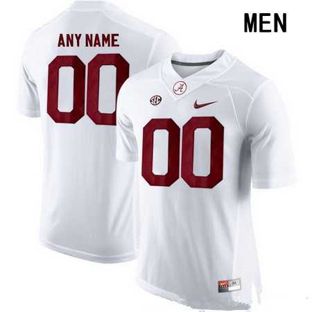 Men's Alabama Crimson Tide Customized College Football Nike Limited Jersey - White,We sell and wholesale Men's Alabama Crimson Tide Customized College Football Nike Limited Jersey - White on line form chian!