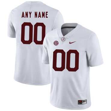 Men's Alabama Crimson Tide White Customized College Football Jersey,We sell and wholesale Men's Alabama Crimson Tide White Customized College Football Jersey on line form chian!
