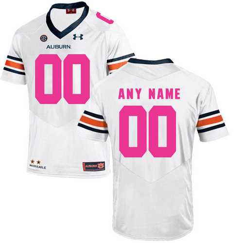 Men's Auburn Tigers White Customized 2018 Breast Cancer Awareness College,We sell and wholesale Men's Auburn Tigers White Customized 2018 Breast Cancer Awareness College on line form chian!