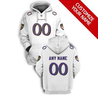 Men's Baltimore Ravens Active Player White Custom 2021 Pullover Hoodie,We sell and wholesale Men's Baltimore Ravens Active Player White Custom 2021 Pullover Hoodie on line form chian!