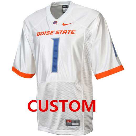 Men's Boise State Broncos Customized White Jersey,We sell and wholesale Men's Boise State Broncos Customized White Jersey on line form chian!