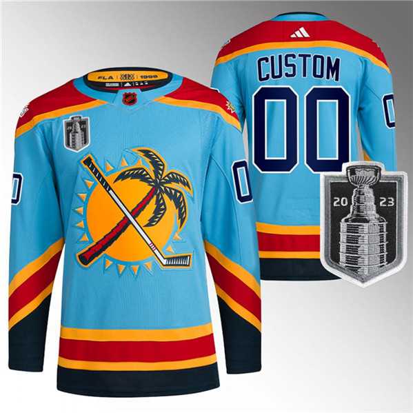 Men's Florida Panthers Custom Blue 2023 Stanley Cup Final Reverse Retro Stitched Jersey,We sell and wholesale Men's Florida Panthers Custom Blue 2023 Stanley Cup Final Reverse Retro Stitched Jersey on line form chian!