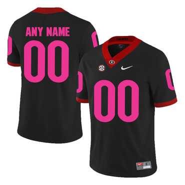 Men's Georgia Bulldogs Customized Black Breast Cancer Awareness College Football Jersey,We sell and wholesale Men's Georgia Bulldogs Customized Black Breast Cancer Awareness College Football Jersey on line form chian!