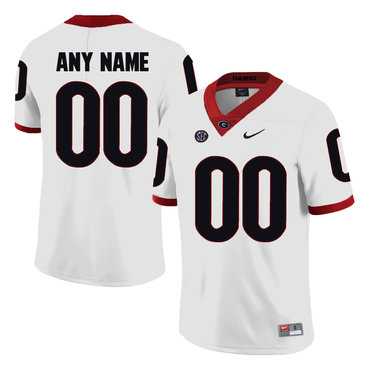 Men's Georgia Bulldogs White Customized College Football Jersey,We sell and wholesale Men's Georgia Bulldogs White Customized College Football Jersey on line form chian!