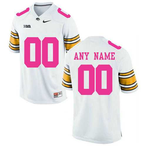 Men's Lowa Hawkeyes White Customized 2018 Breast Cancer Awareness College,We sell and wholesale Men's Lowa Hawkeyes White Customized 2018 Breast Cancer Awareness College on line form chian!