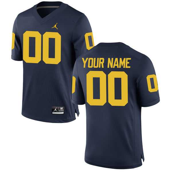 Men's Michigan Wolverines Customized Brand Jordan Navy Blue Stitched College Football 2016 NCAA Jersey,We sell and wholesale Men's Michigan Wolverines Customized Brand Jordan Navy Blue Stitched College Football 2016 NCAA Jersey on line form chian!