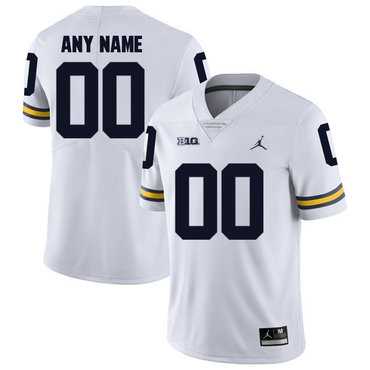 Men's Michigan Wolverines White Customized College Football Jersey,We sell and wholesale Men's Michigan Wolverines White Customized College Football Jersey on line form chian!