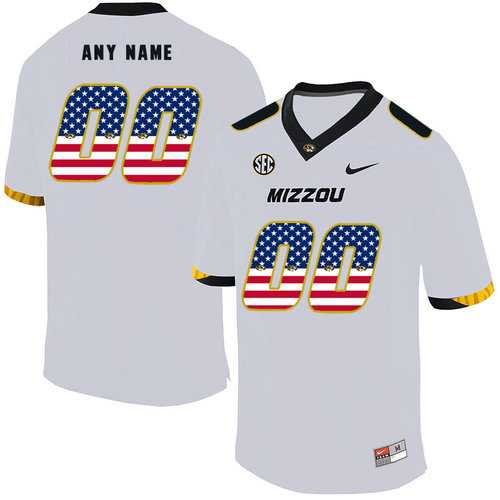Men's Missouri Tigers Customized White USA Flag Nike College Football Jersey,We sell and wholesale Men's Missouri Tigers Customized White USA Flag Nike College Football Jersey on line form chian!